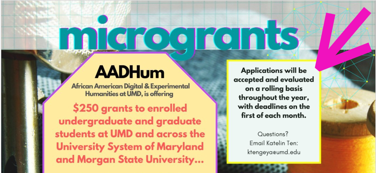 The AADHum student microgrant program ⇢ Monthly deadlines