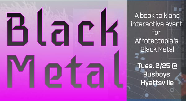 Join us on Tues. 2/25 @ Busboys Hyattsville for Black Metal!